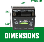 Interstate Batteries YTX5L-BS 12V 4Ah Powersports Battery 80CCA AGM - Image 3