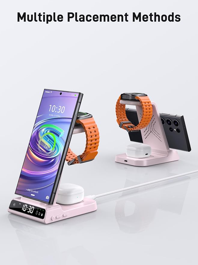 Wireless Charger for Samsung Charging Station, 3 in 1 Android Phone Charger for - Image 5
