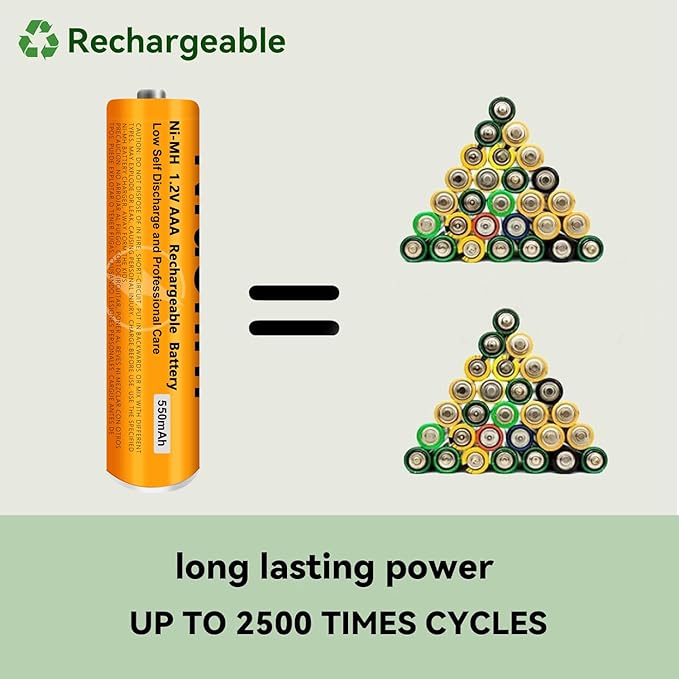 8 Pack NI-MH AAA Rechargeable Battery - Image 3