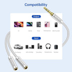 SYNCWIRE Headphone Splitter, Nylon-Braided 3.5mm Extension Cable Audio Stereo Y - Image 7