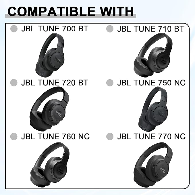 Replacement Ear Pads for JBL Tune 700/710/720/750/760/770 Headphones, Headset - Image 4