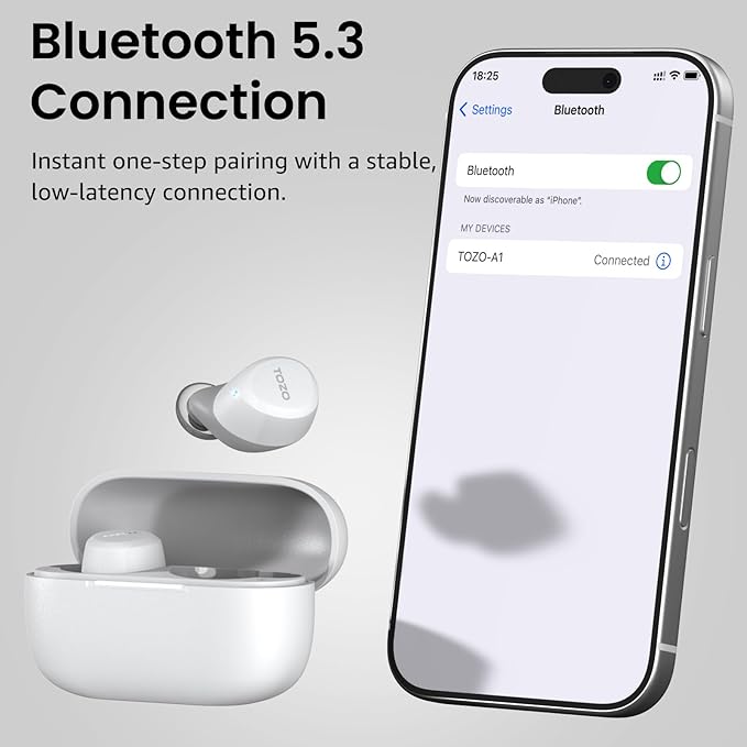 TOZO A1 Wireless Earbuds Bluetooth 5.3 Light Weight in Ear IPX5 Waterproof - Image 9