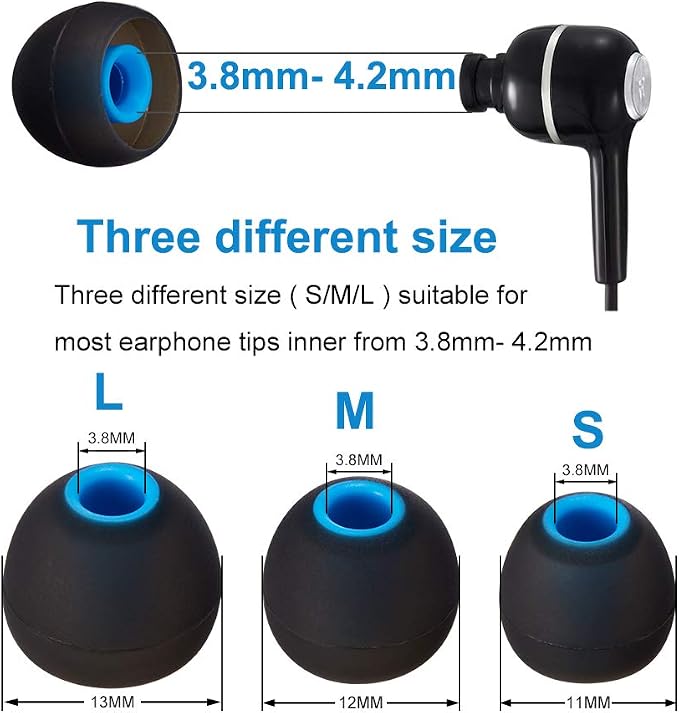 Earbud Tips Soft Silicone Earbuds Replacement Tips Fit - Image 7