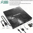 5-in-1 Extemal CD/DVD Drive for Laptop, USB 3.0 & Type-C Portable CD/DvD Rw - Image 8