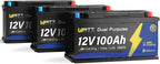 12V 100Ah Bluetooth LiFePO4 Battery, Lithium Battery by Wattcycle
