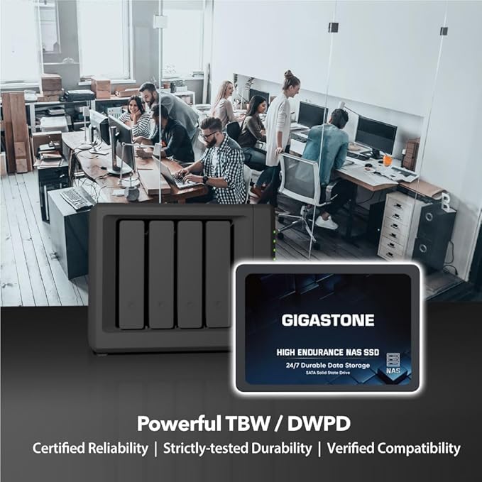 Gigastone 4TB NAS SSD Drive 24/7 Durable High Endurance RAID Data Storage - Image 6