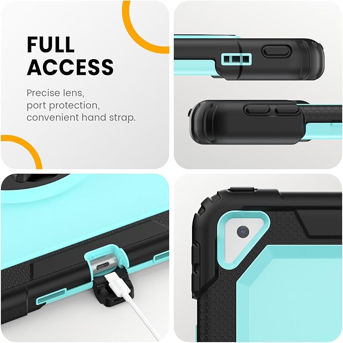Timecity for iPad Air 3/ Pro 10.5 Inch Case, 360° Rotating Stand, Pencil Holder - Image 8