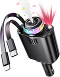 Retractable Car Charger with Aromatherapy and Starlight, 5 in 1 USB C Car by LUIENAO