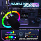 MAONO XLR/USB Dynamic Microphone, RGB Gaming Mic - Image 4