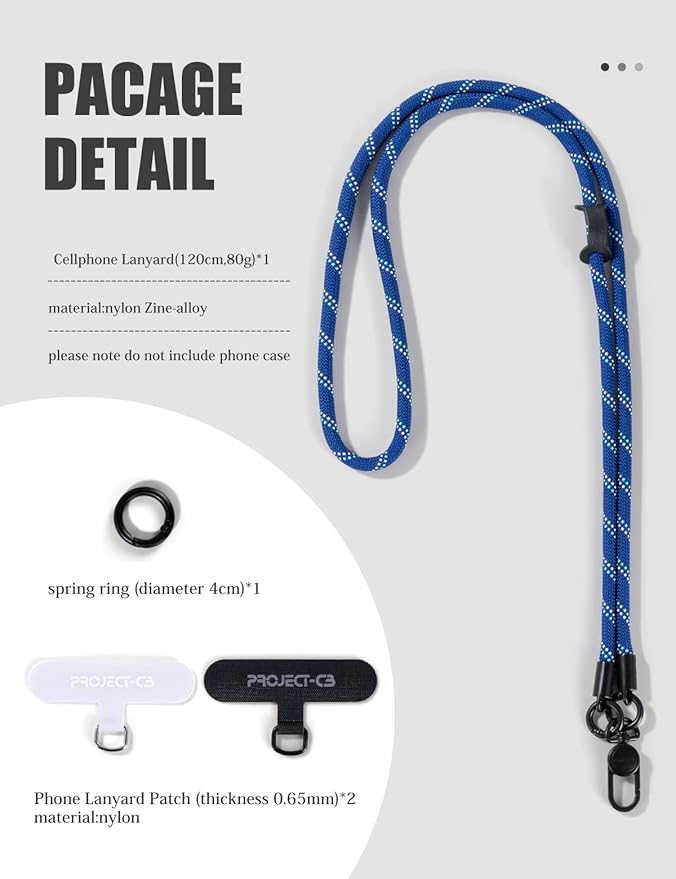 project-cb Phone Lanyard×1, Phone Tether Tab×2, Cell Phone Lanyards - Image 7