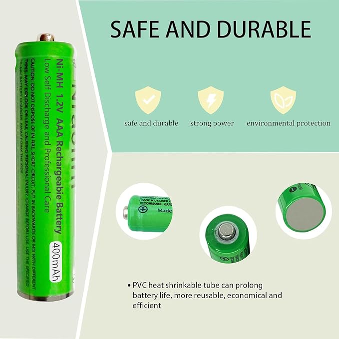 8 Pack Ni-MH AAA Rechargeable Batteries 400mah AAA Ni-MH Rechargeable Batteries - Image 4