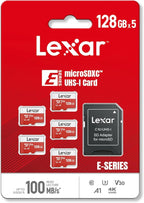 Lexar E-Series 128GB Micro SD Card 5 Pack, microSDXC UHS-I Flash Memory Card - Image 9
