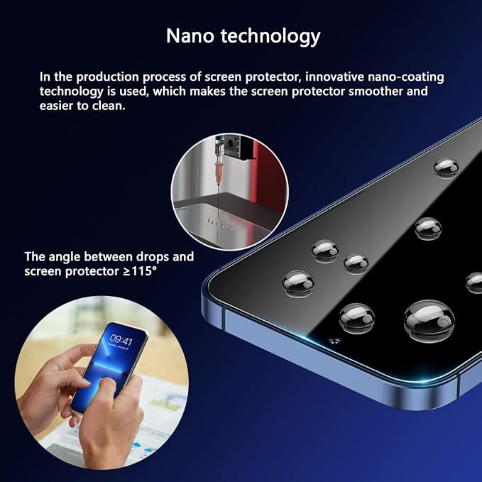 Blue Light Screen Protector for iPhone 12 Pro Max Eye Protection HD Clear Blue - Image 5
