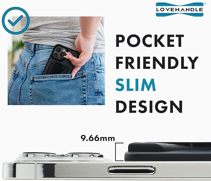 LoveHandle PRO MagSafe Compatible Magnetic Phone Grip w/Kickstand - Image 6
