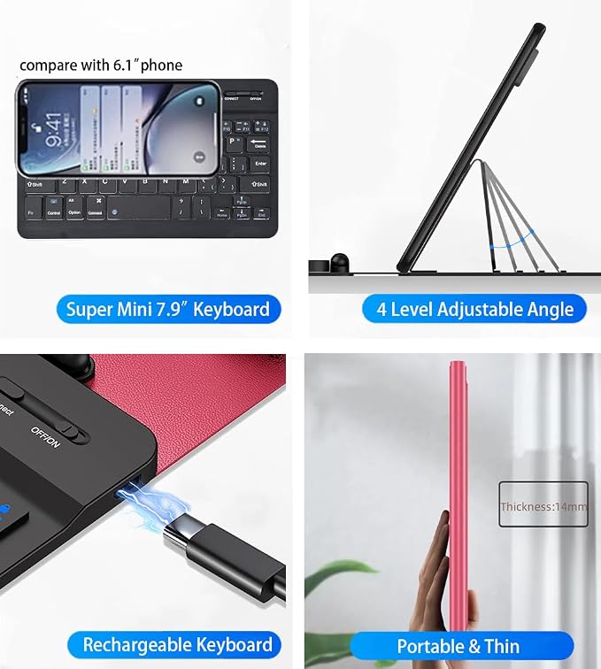 for Samsung Galaxy Z Fold 7 6 5 Keyboard and Mouse, Portable Mini Bluetooth - Image 3