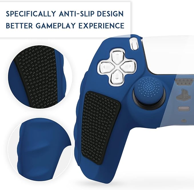 SIKEMAY Anti-Slip PS5 Controller Skin, Soft Thicken Non-Slip Studded Silicone - Image 6