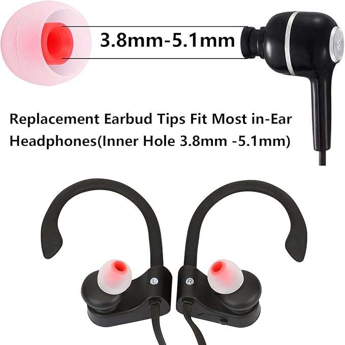 Silicone Replacement Earbud Tips Earbud Covers Ear Tips Fit - Image 3