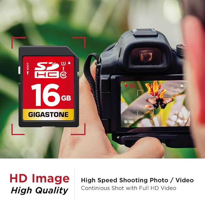 Gigastone 16GB SDHC Memory Card, 2 Pack Premium Series, Transfer Speed Up to - Image 3