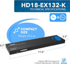 OREI HDMI Extender Splitter 1 in 8 Out Over CAT6/7 Cable 4K@30Hz - Image 6