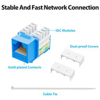 Iwillink 10Gbps Cat6 Keystone Jack 10-Pack, RJ45 90-Degree Ethernet Coupler - Image 5