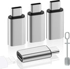 MoKo 4 Pack Lightning Female to USB C Male Adapter, USB-C Lightning Adapter by MoKo