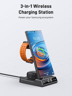 Wireless Charger for Samsung Charging Station, 3 in 1 Android Phone Charger for - Image 2