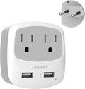 European Travel Plug Adapter Converter, TESSAN International Power Plug by TESSAN