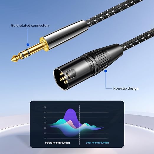 Kumiho XLR Male to 1/4 Inch 6.35mm TRS Stereo Cable Hi-Fi Balanced Bi-Shielded - Image 3