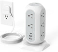 Tower Power Strip Flat Plug by TESSAN