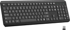 EDJO Wireless Keyboard, 2.4G Full-Sized Cordless USB Silent Computer Keyboard by EDJO