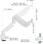 ARES WING Single Monitor Arm, Heavy Duty Adjustable Monitor Arm - Image 2