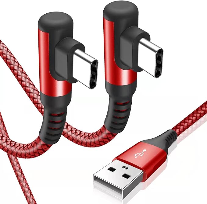 sweguard USB Type C Charger Cable Right Angle iPhone 15 Charger Nylon Braided by Sweguard