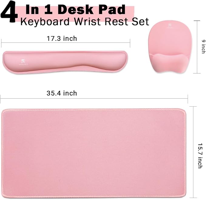 WB WEIRDBEAST Keyboard Wrist Rest Large Mouse Pad Wrist Support - Image 2