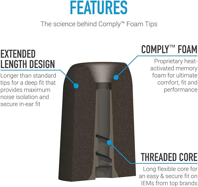 Comply P-Series | Memory Foam Replacement Ear Tips Designed - Image 4