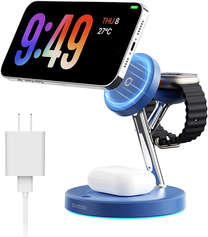 New 3 in 1 Charging Station for Apple Compatible by Ouotoo