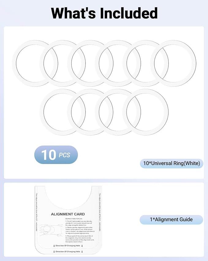 for Magsafe Ring 10PCS-Ultra Thin-Universal Metal Rings Sticker Compatible - Image 7