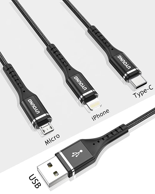 Multi Charging Cable 2Pack 6FT, 3 in 1 Charger Cable Braided Universal Phone - Image 8