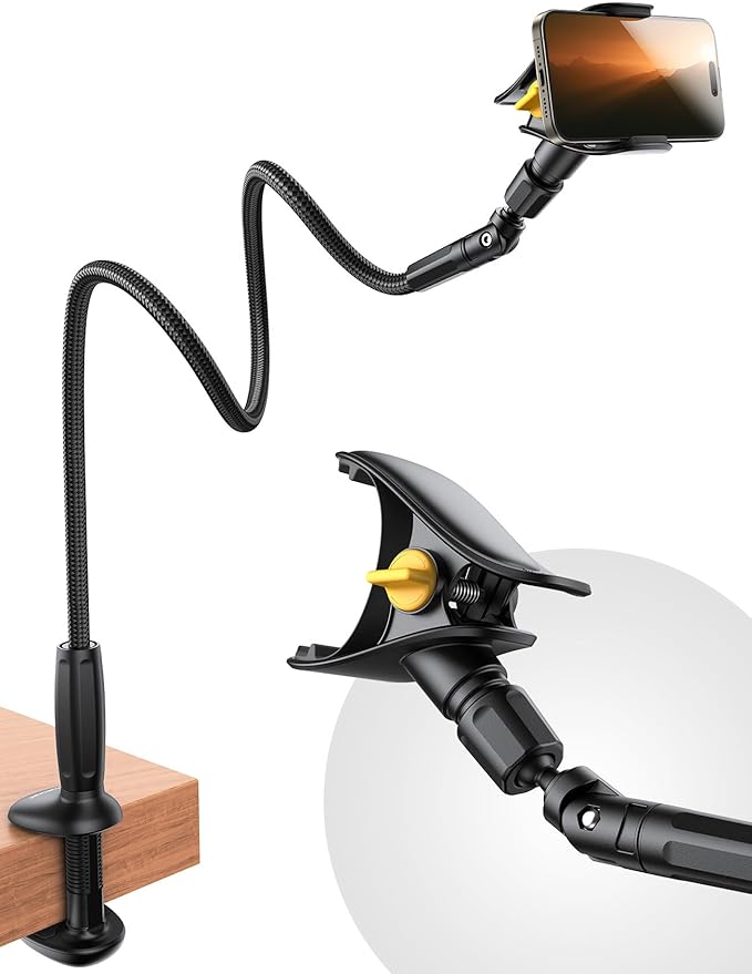JOYROOM Gooseneck Phone Holder for Bed, Flexible Long Arm Phone Stand, 720° by JOYROOM