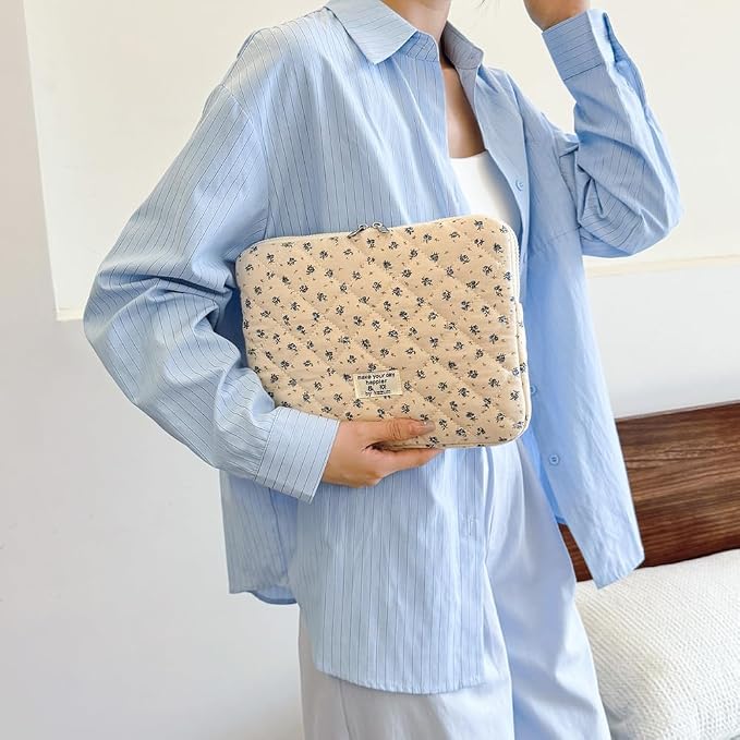 Puffy Laptop Sleeve 13-15.6 Inch Cute Quilted Laptop Protective Case Padded - Image 3