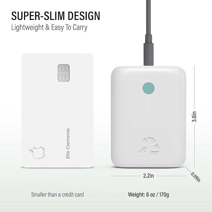 Nimble Champ Lite Portable Charger, 5200mAh Fast Charging Power Bank 15W USB C - Image 6