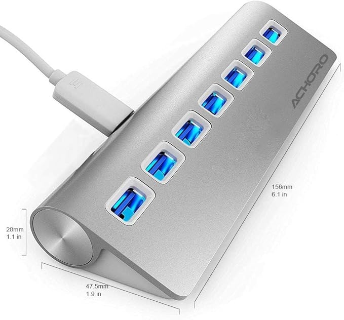 Achoro 7 Ports USB 3.0 Hub - Image 3