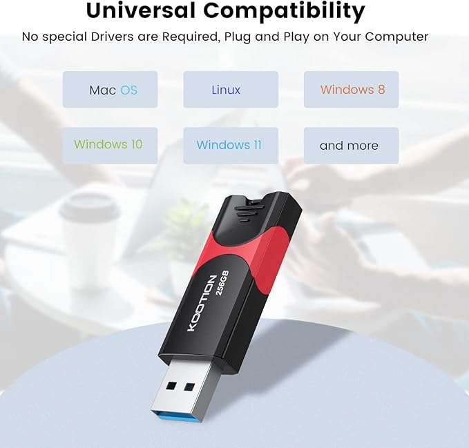 256 GB USB 3.0 Flash Drive KOOTION Flash Drive 3.0 Thumb Drive Retractable 256G - Image 5