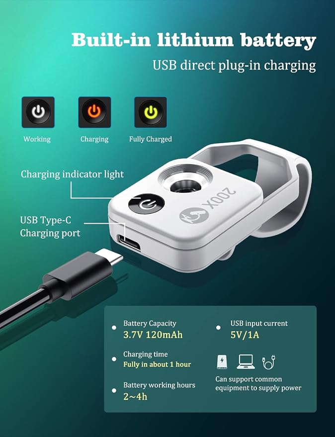 Phone Microscope with CPL Lens/LED Light, 200X Pocket Microscope with Universal - Image 4
