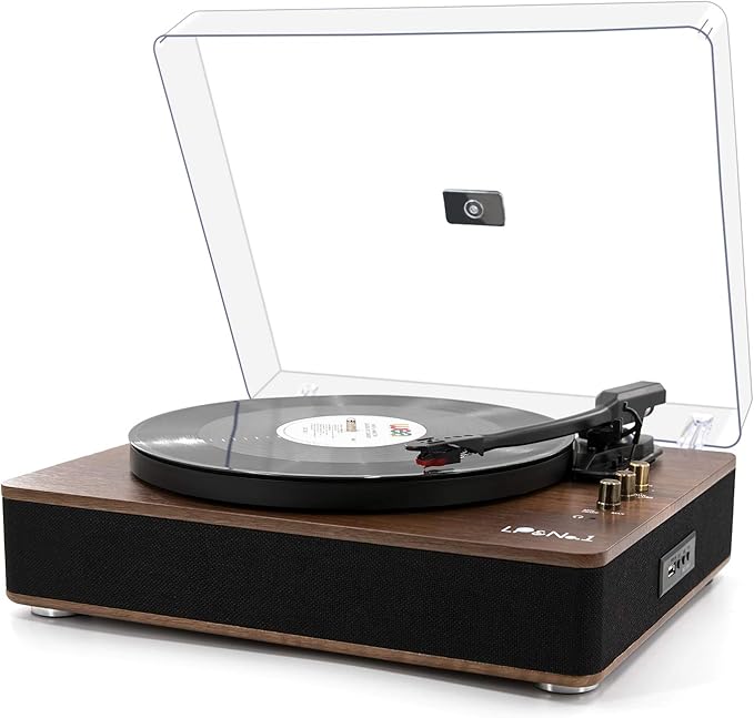 LP&No.1 Record Player with Stereo Speakers, 3-Speed Belt-Drive Turntable by LPNo1