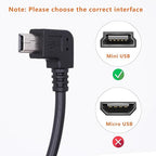 90 Degree Mini USB to USB A OTG Adapter Cable 5.5in Right Angle Mini USB 5-Pin - Image 6
