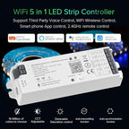 BTF-LIGHTING 5in1 WB5 2.4GHz Tuya WiFi PWM LED Controller Compatible - Image 3