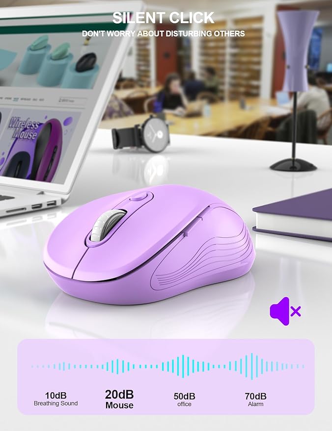 Trueque Wireless Mouse for Laptop, 2.4GHz Ergonomic Computer Mouse - Image 3