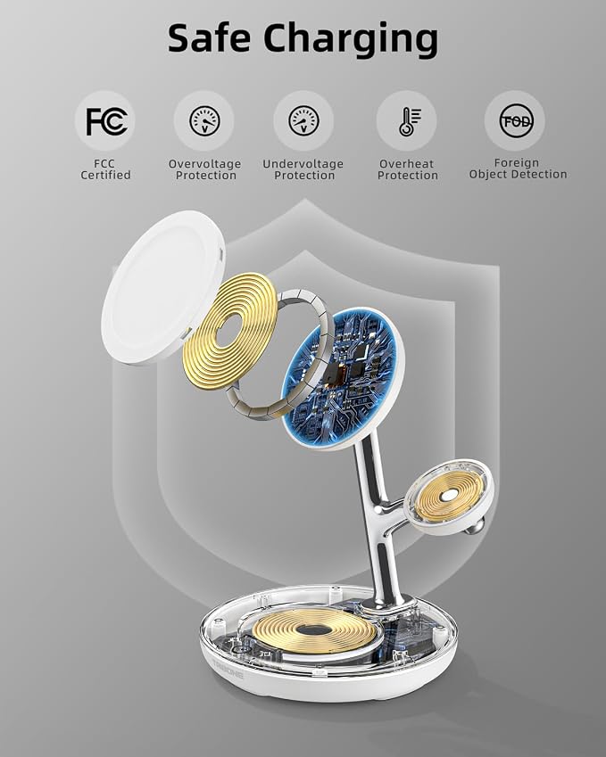 3 in 1 Magnetic Wireless Charger Stand - Image 3