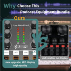 Podcast Equipment Bundle, BM-800 Podcast Microphone Bundle-Voice Changer - Image 3