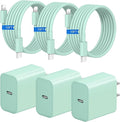 iPhone Fast Charger 3+3Pack 20W USB C Wall Charger by STAMISH
